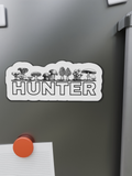 Mushroom Hunter Refrigerator Magnet, Morel, Chanterelle, Bolete